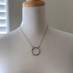 Adina Jewelry Silver Circle Necklace